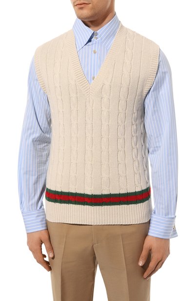 Жилет из кашемира и шерсти GUCCI, арт. 681081 XKB2N, фото 3