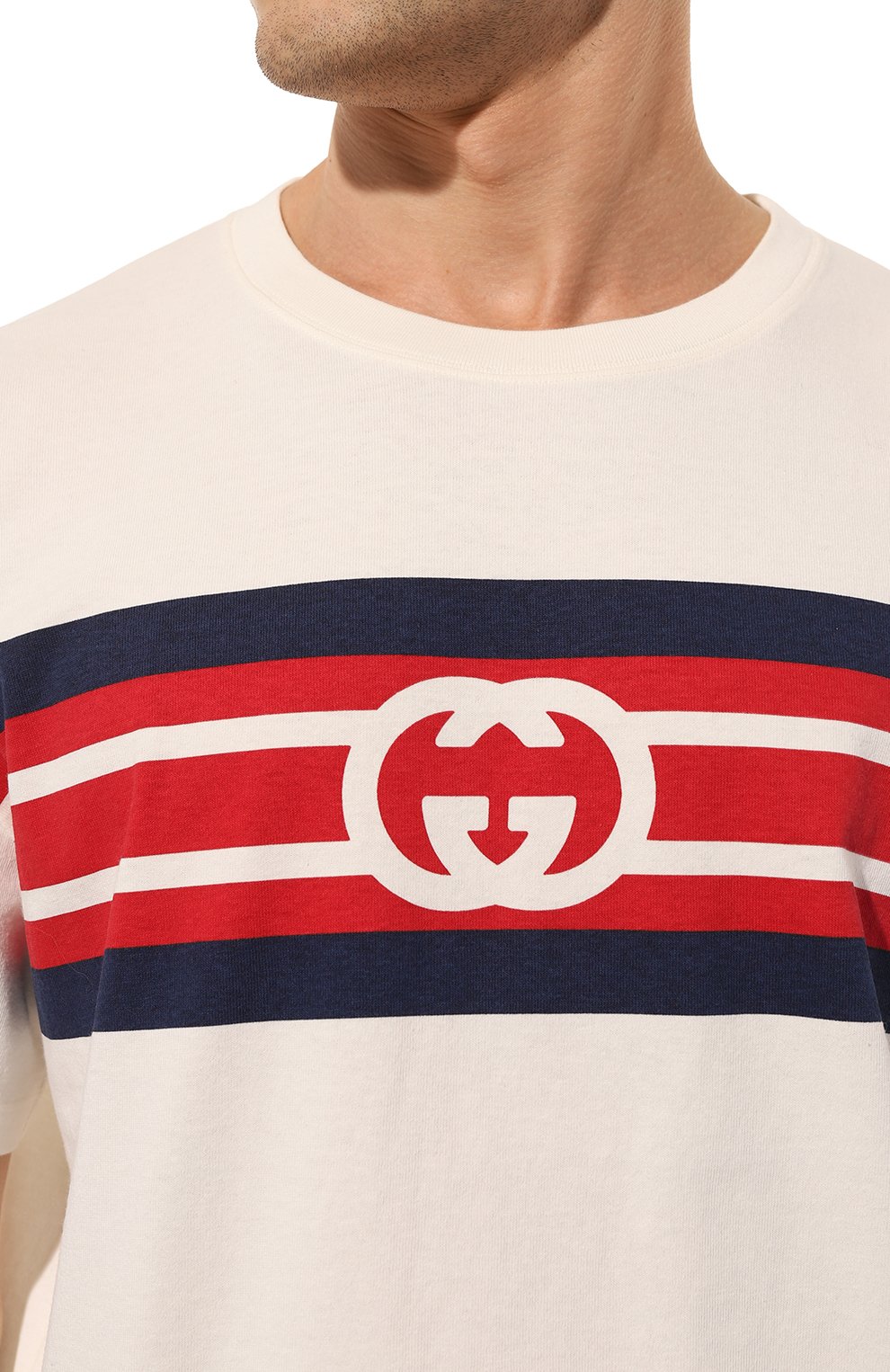 Хлопковая футболка GUCCI, арт. 616036 XJDAG, фото 5