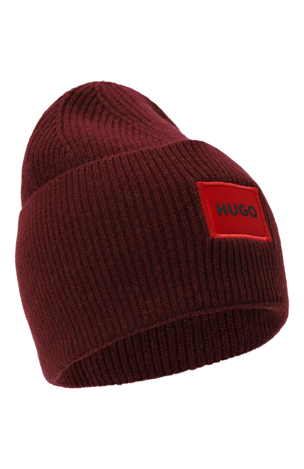Шерстяная шапка HUGO бордового цвета по цене 8295 руб., арт. 50496011, фото 1 Шерстяная шапка HUGO, арт. 50496011, фото 1