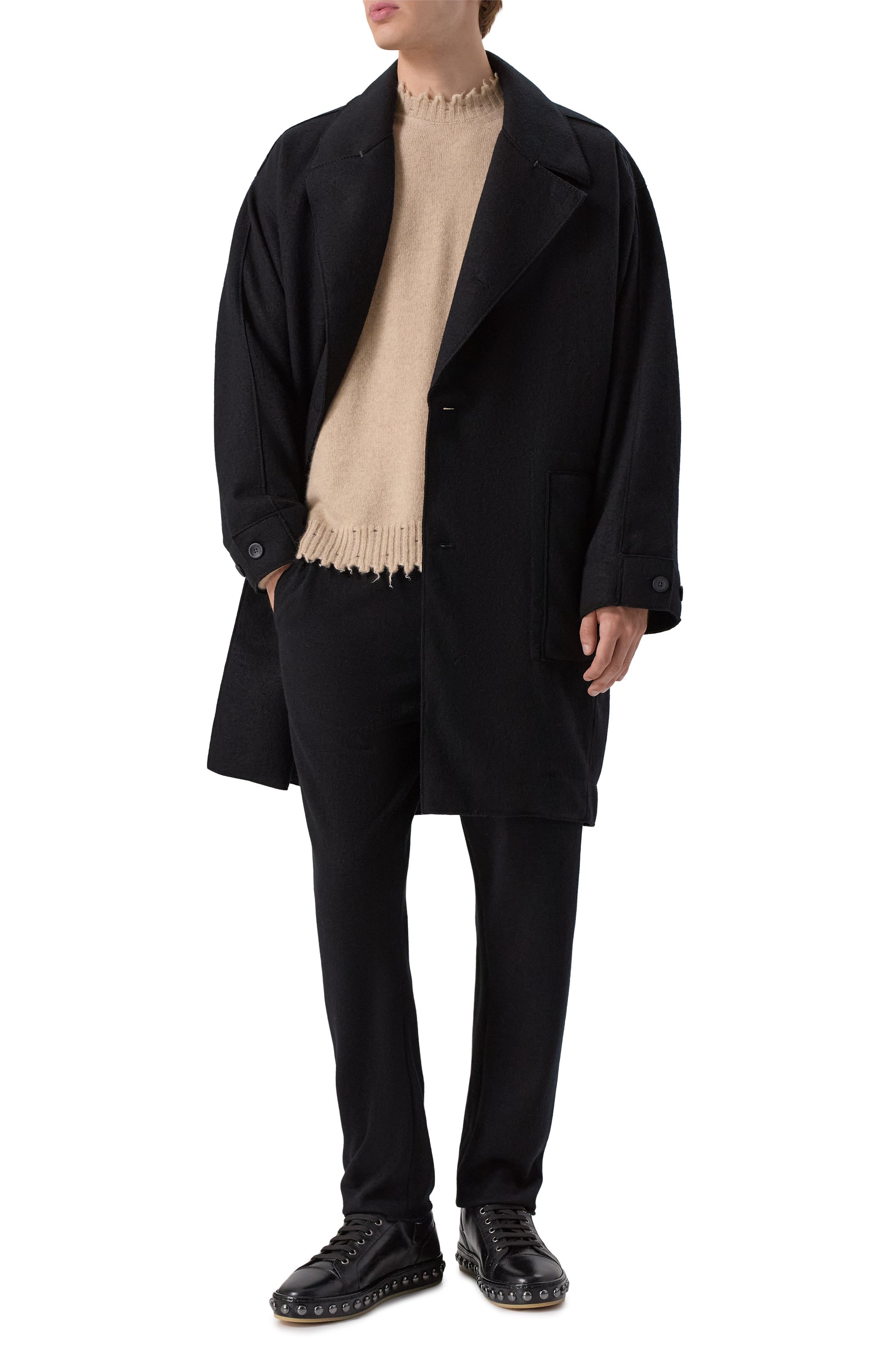 Шерстяное пальто TRANSIT, арт. CFUTRBK208, фото 2