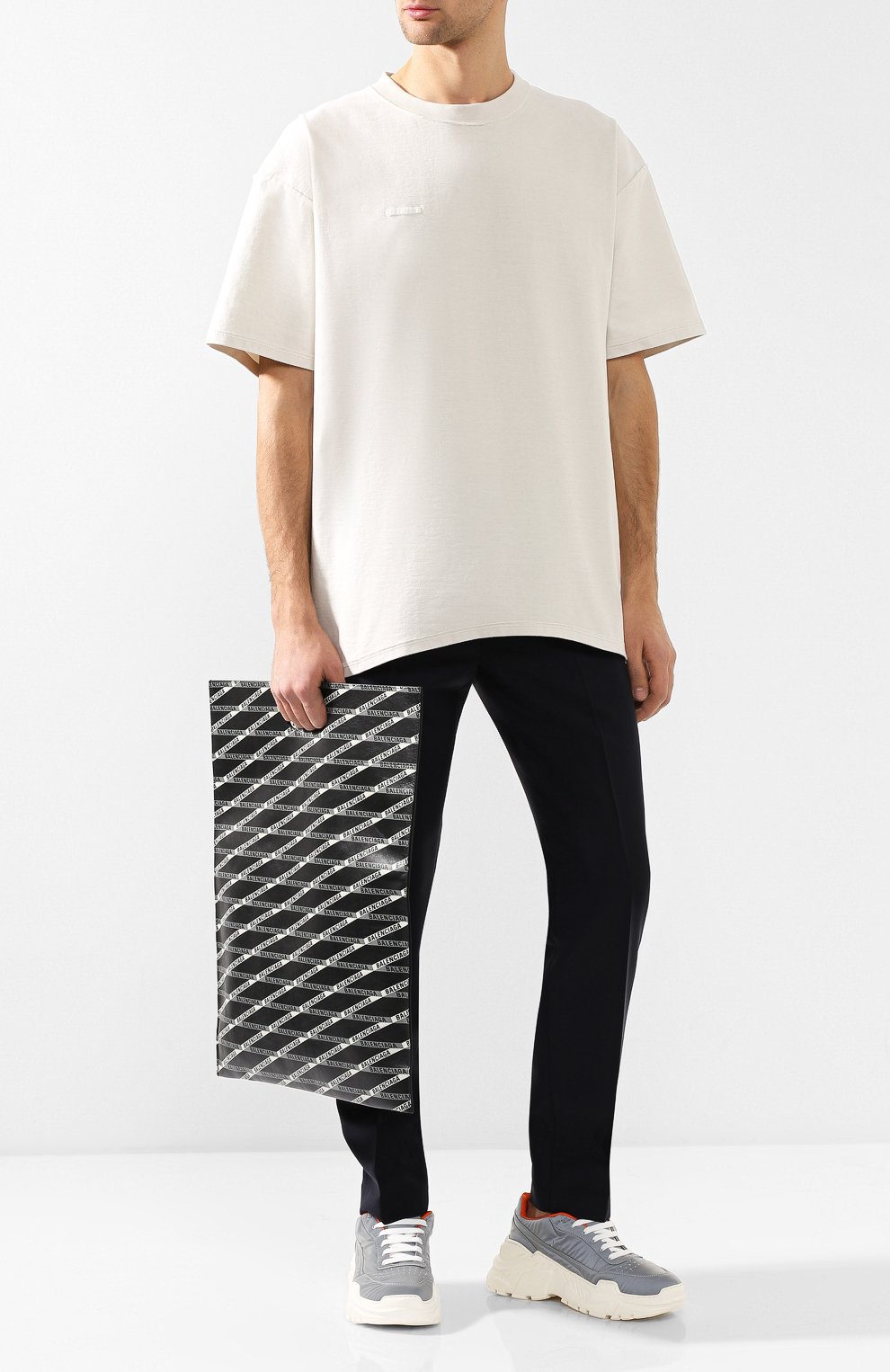 Кожаная сумка-шопер с принтом BALENCIAGA, арт. 541906/0XT2N, фото 2