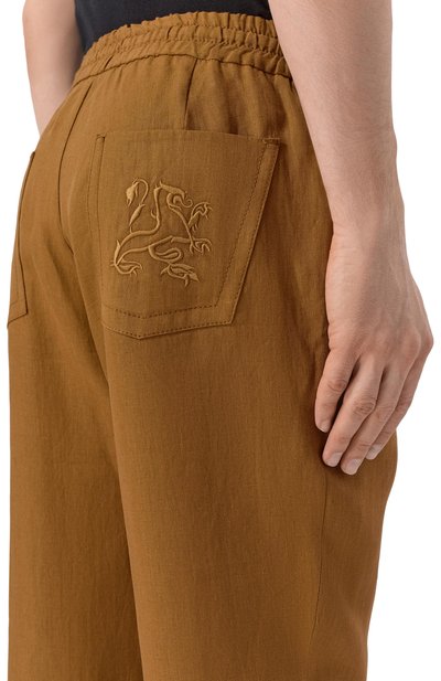 Льняные брюки ZILLI коричневого цвета по цене 169500 руб., арт. CP201CM0800VZGM00_001, фото 5 Льняные брюки ZILLI, арт. CP201CM0800VZGM00_001, фото 5