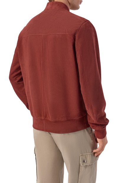 Замшевый бомбер MVST, арт. M26.2PM.L026/METIS SUEDE/PERF0RATED 6MM, фото 4