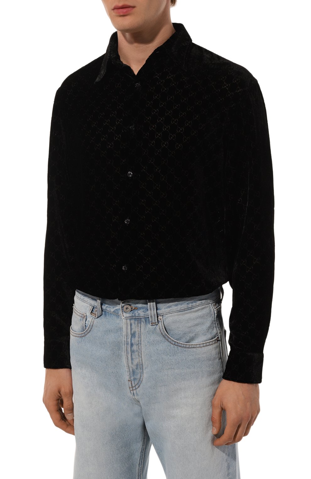 Рубашка из вискозы и шелка GUCCI, арт. 770263/ZAHGE, фото 3