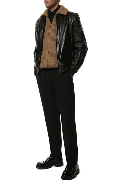 Кардиган из альпака PRADA бежевого цвета по цене 230000 руб., арт. UMG131-10KM-F0040-212, фото 2 Кардиган из альпака PRADA, арт. UMG131-10KM-F0040-212, фото 2