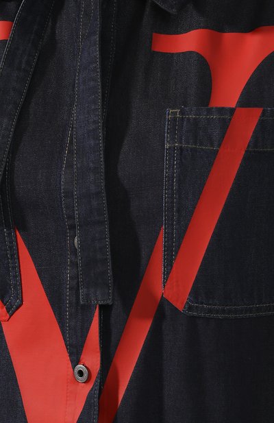 Джинсовое платье VALENTINO темно-синего цвета по цене 239500 руб., арт. SB3DA01C4MC, фото 5 Джинсовое платье VALENTINO, арт. SB3DA01C4MC, фото 5