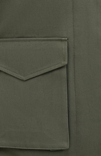 Хлопковая куртка TOTEME хаки цвета по цене 43850 руб., арт. AVIGN0N 203-103-721, фото 5 Хлопковая куртка TOTEME, арт. AVIGN0N 203-103-721, фото 5