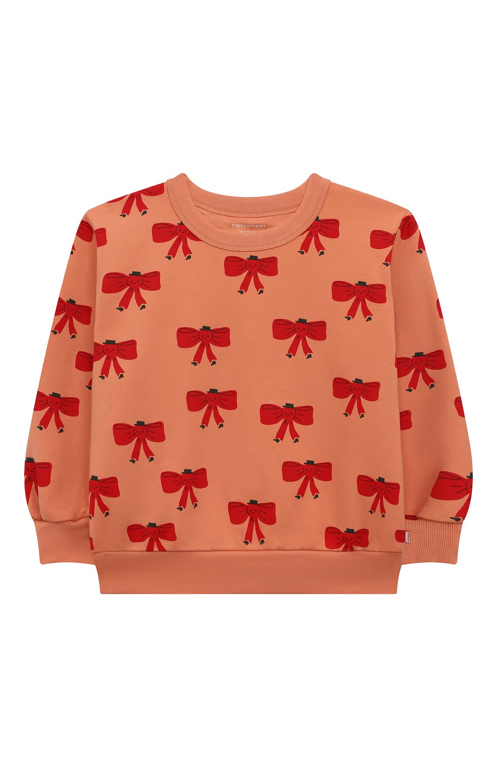Хлопковый свитшот TINYCOTTONS оранжевого цвета по цене 14150 руб., арт. AW23-070, фото 1 Хлопковый свитшот TINYCOTTONS, арт. AW23-070, фото 1
