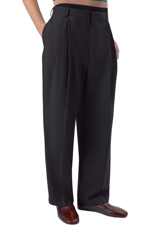 Шерстяные брюки Dries Van Noten 020998/3249 Чёрный  020998/3249 Фото 3