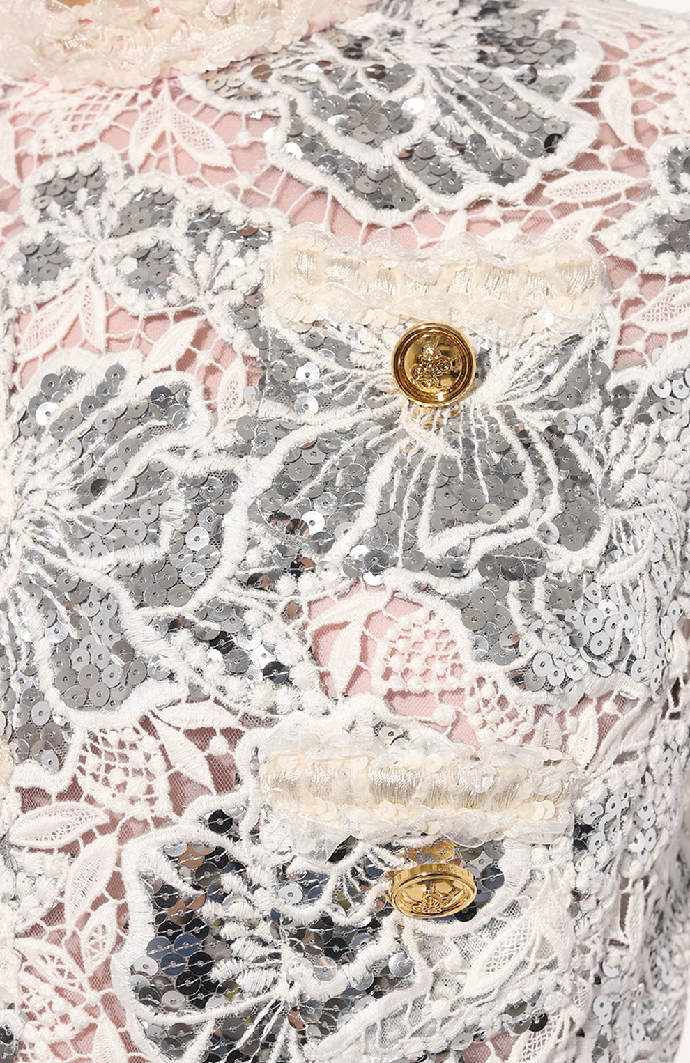 Топ GIAMBATTISTA VALLI кремового цвета по цене 421500 руб., арт. 24FWPVCA1088-28EMB, фото 5 Топ GIAMBATTISTA VALLI, арт. 24FWPVCA1088-28EMB, фото 5