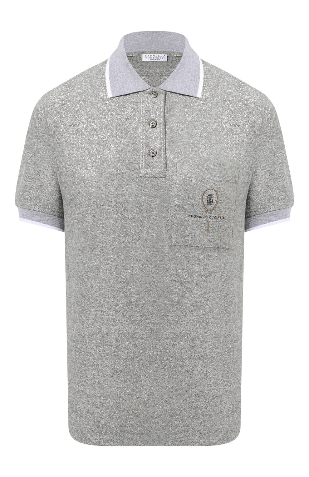 Поло изо льна и хлопка BRUNELLO CUCINELLI, арт. ML947B1282, фото 1