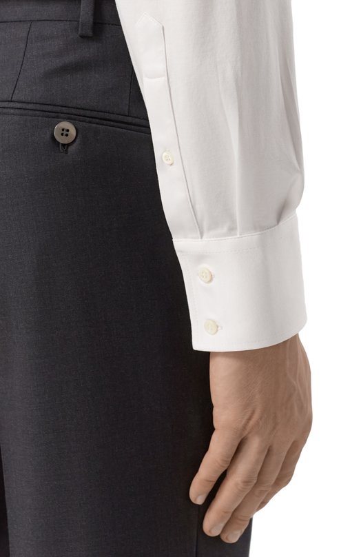 Хлопковая рубашка Brunello Cucinelli M0B136686 Белый  M0B136686 Фото 5