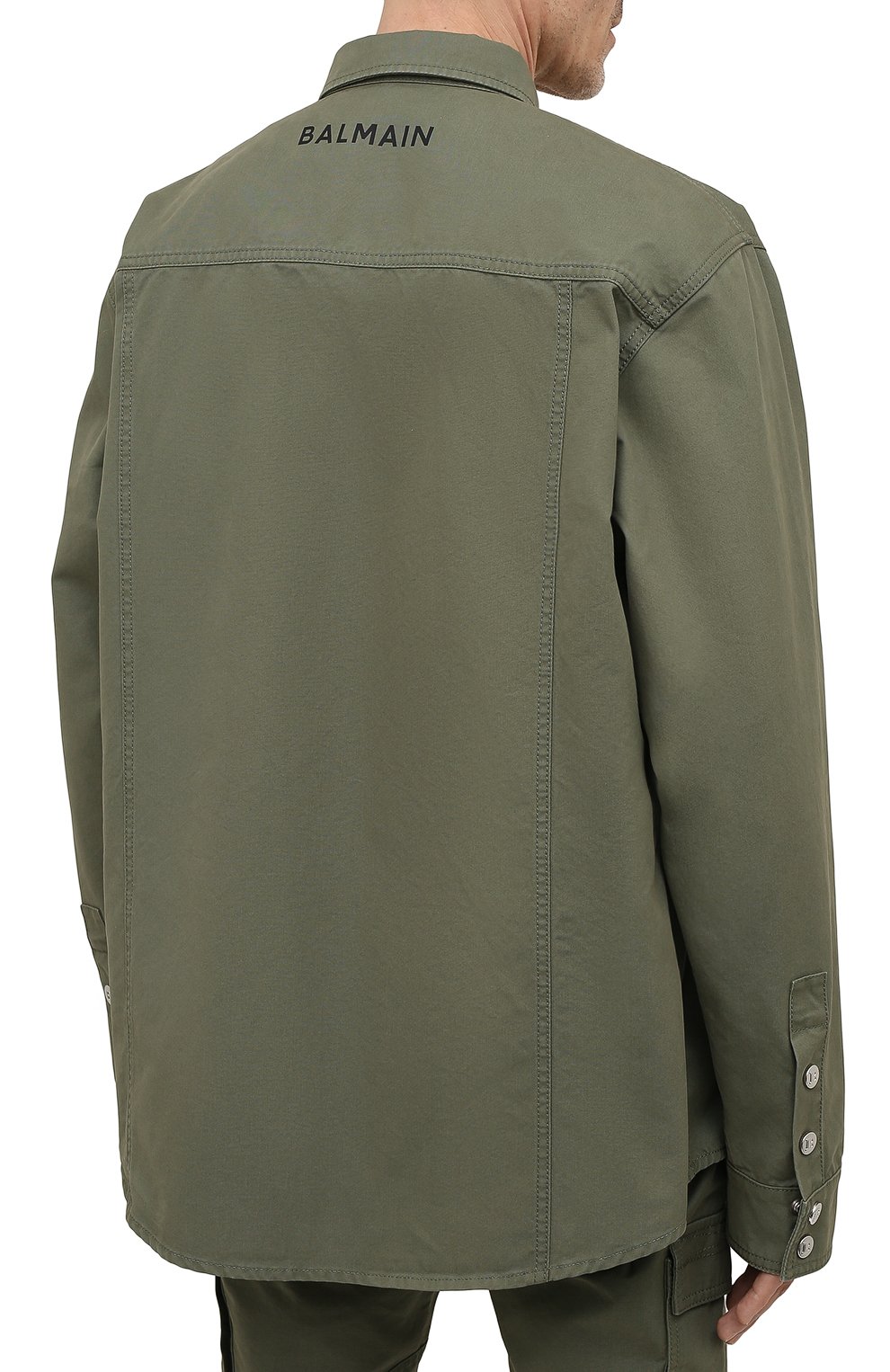 Хлопковая рубашка BALMAIN, арт. WH0HC080/162D, фото 4