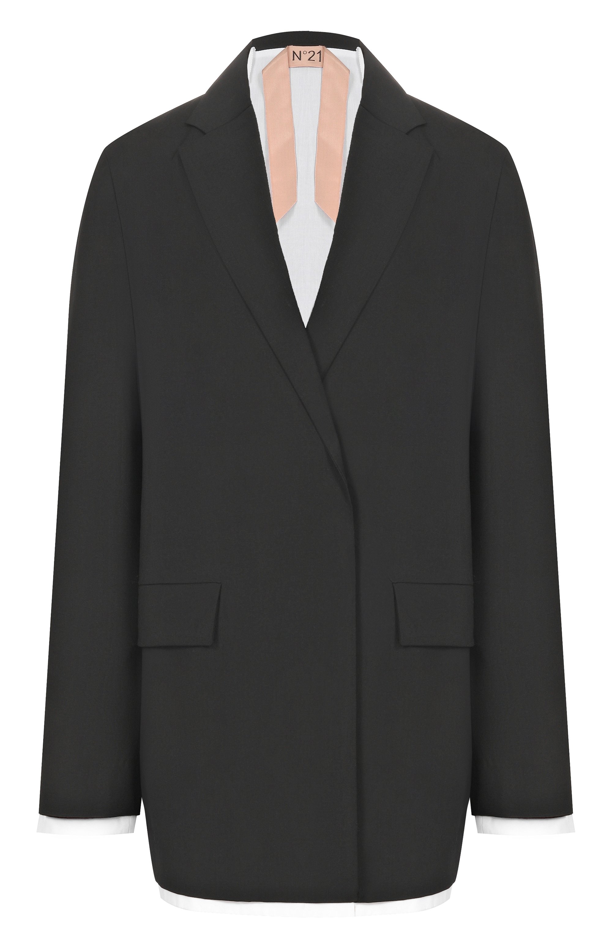 Шерстяной жакет N21 черного цвета по цене 110000 руб., арт. L063/3016, фото 1 Шерстяной жакет N21, арт. L063/3016, фото 1
