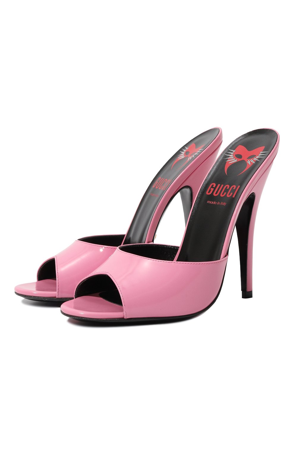 Кожаные мюли GUCCI розового цвета по цене 70560 руб., арт. 591111 CLG00, фото 1 Кожаные мюли GUCCI, арт. 591111 CLG00, фото 1