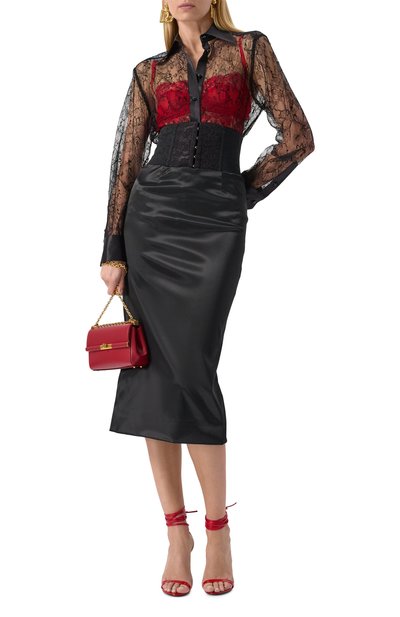 Женская атласная юбка DOLCE & GABBANA, арт. F4CI1T/FURAD