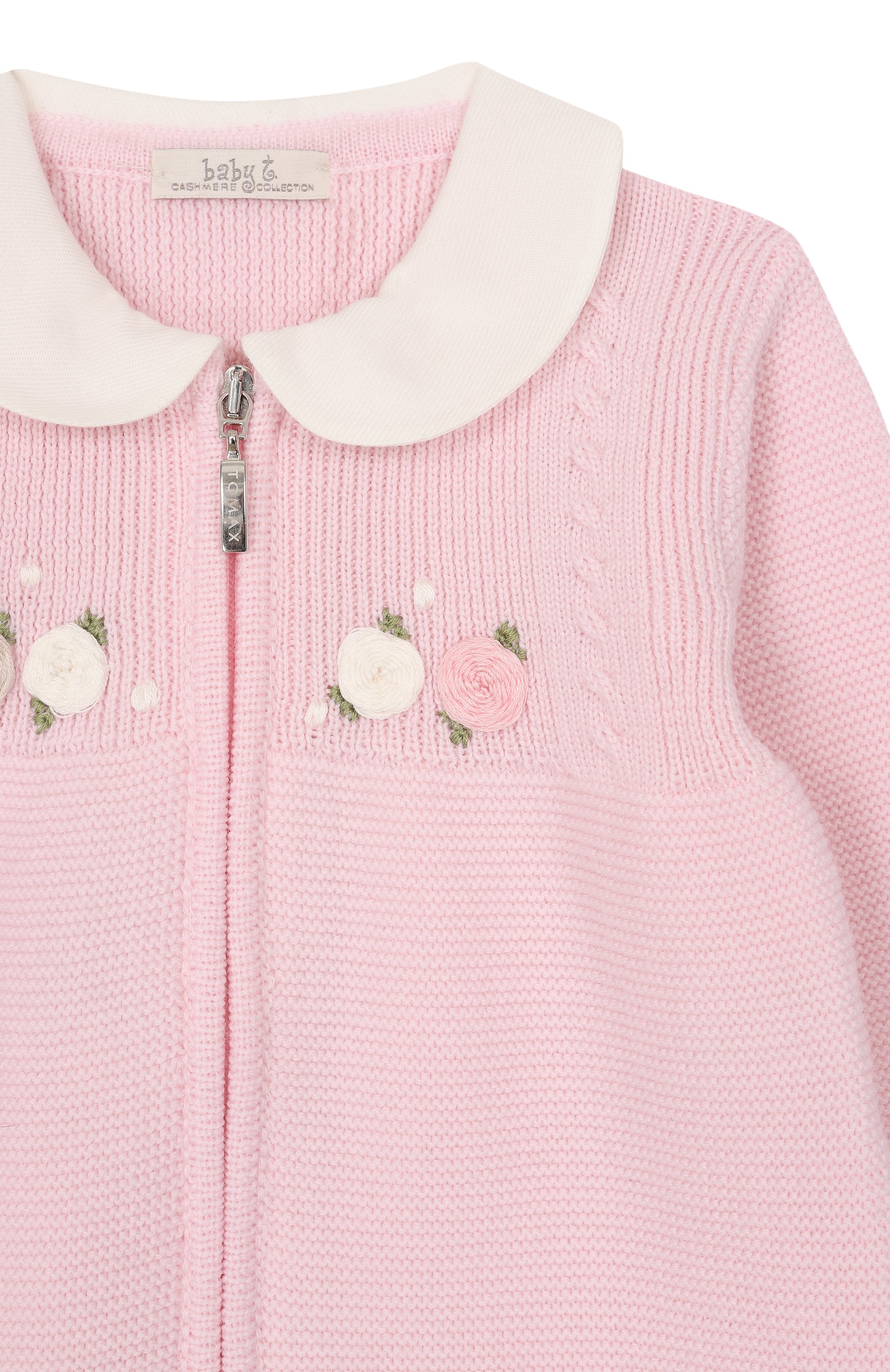 Шерстяной комбинезон BABY T светло-розового цвета по цене 20600 руб., арт. 25AI111TZ/1M-12M, фото 3 Шерстяной комбинезон BABY T, арт. 25AI111TZ/1M-12M, фото 3