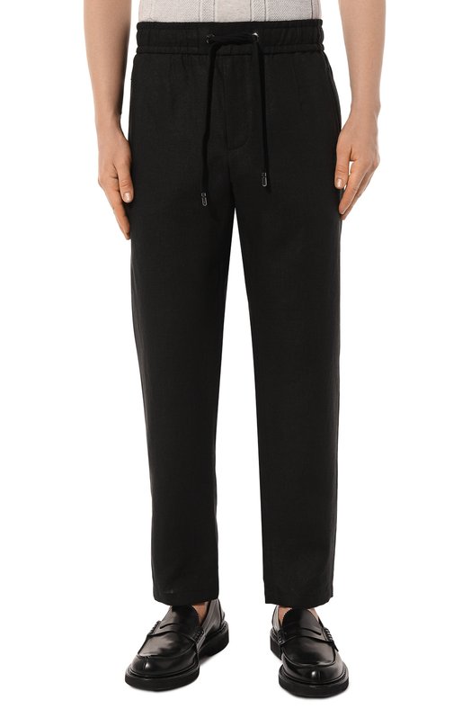 Хлопковые брюки Dolce & Gabbana GYACET/FUEAJ Чёрный  GYACET/FUEAJ Фото 3