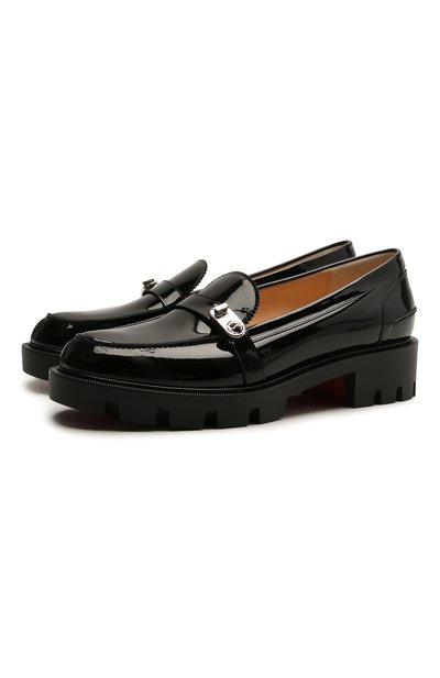 Кожаные лоферы lock woody CHRISTIAN LOUBOUTIN, арт. 3210176/L0CK W00DY FLAT, фото 1