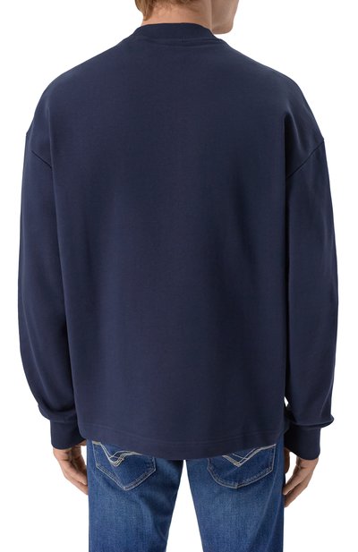 Хлопковый свитшот HUGO BLUE темно-синего цвета по цене 13600 руб., арт. 50522359, фото 4 Хлопковый свитшот HUGO BLUE, арт. 50522359, фото 4