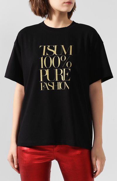 Футболка tsum 100% pure fashion s TSUM X KATЯ DOBRЯKOVA черного цвета по цене 3900 руб., арт. TS002, фото 3 Футболка tsum 100% pure fashion s TSUM X KATЯ DOBRЯKOVA, арт. TS002, фото 3