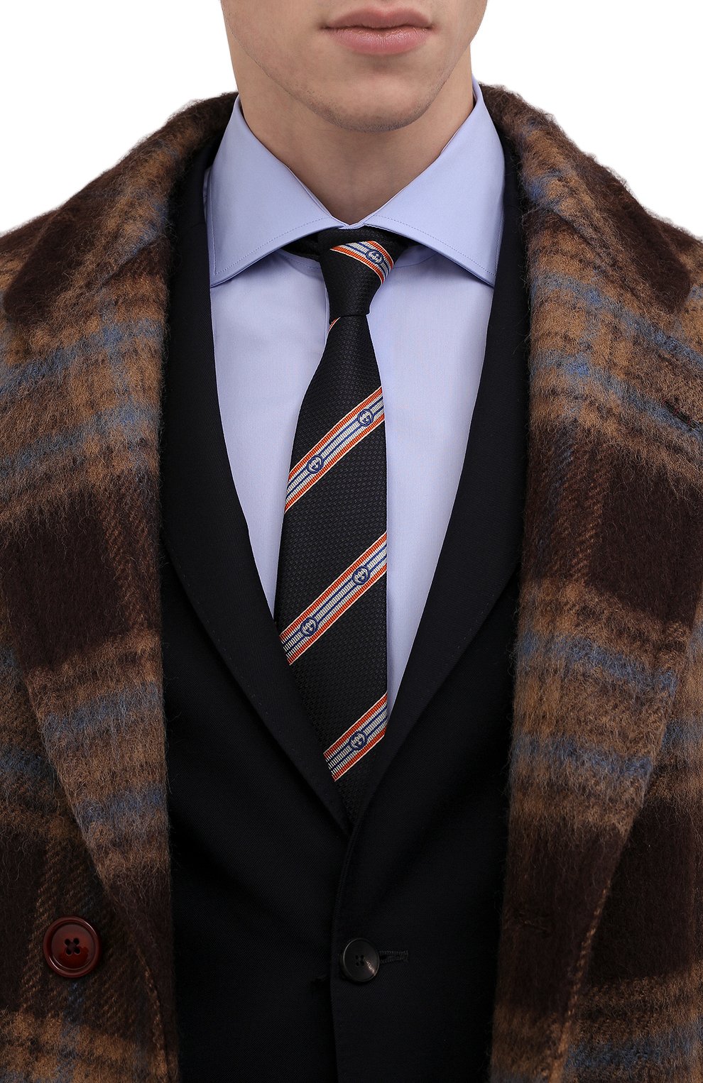 Шелковый галстук GUCCI, арт. 669924/4E009, фото 2