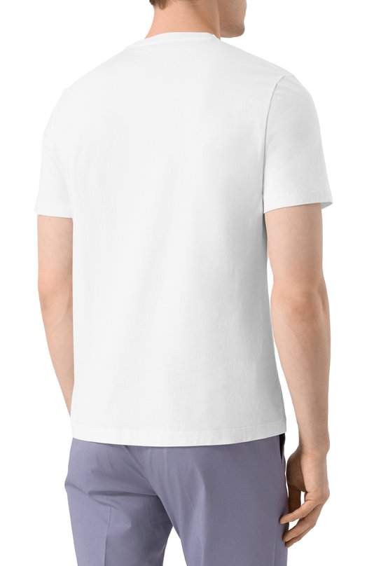 Хлопковая футболка Corneliani 25G585-2525063 Белый  25G585-2525063 Фото 4
