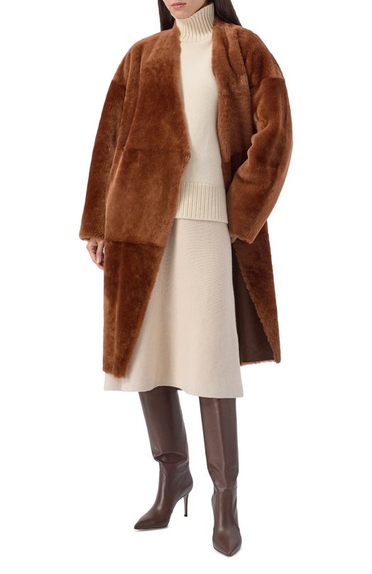 Кожаные сапоги Hansen 85 Gianvito Rossi G80626.85RIC.VGIBR0W Коричневый  G80626.85RIC.VGIBR0W Фото 3