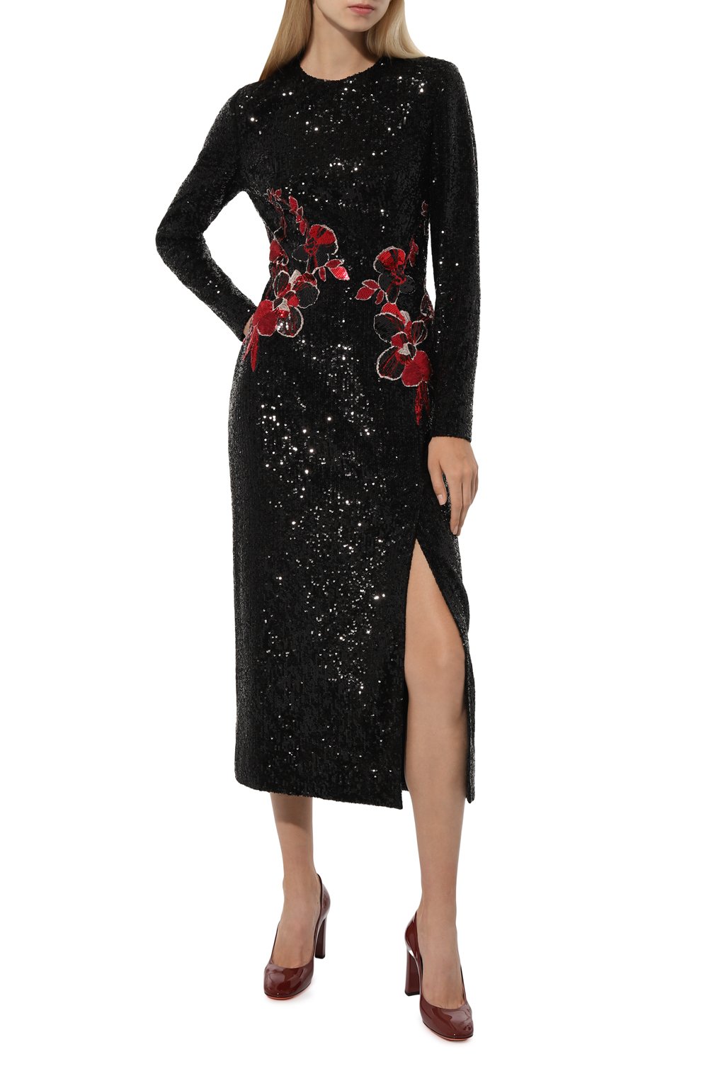 Платье с отделкой пайетками ELIE SAAB, арт. D0290E, фото 2