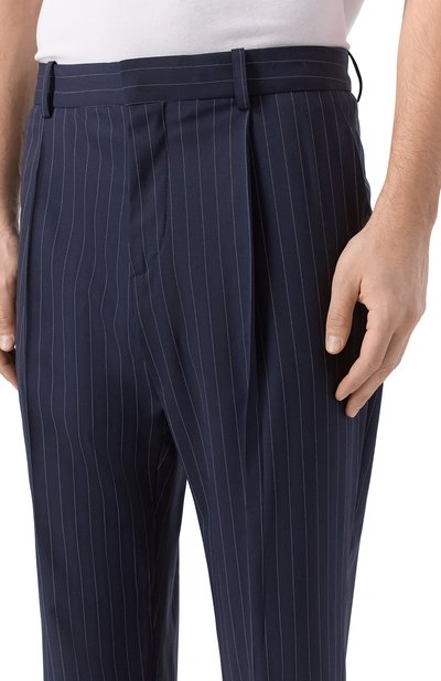 Шерстяные брюки BALMAIN темно-синего цвета по цене 112000 руб., арт. FH0PM110/WD25, фото 5 Шерстяные брюки BALMAIN, арт. FH0PM110/WD25, фото 5