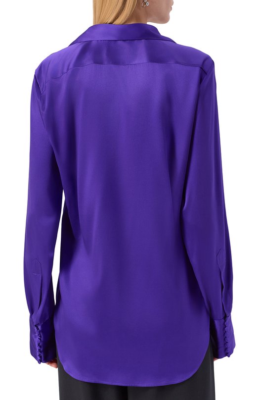 Атласная блузка Dries Van Noten 010769-2032-401 Синий  010769-2032-401 Фото 4