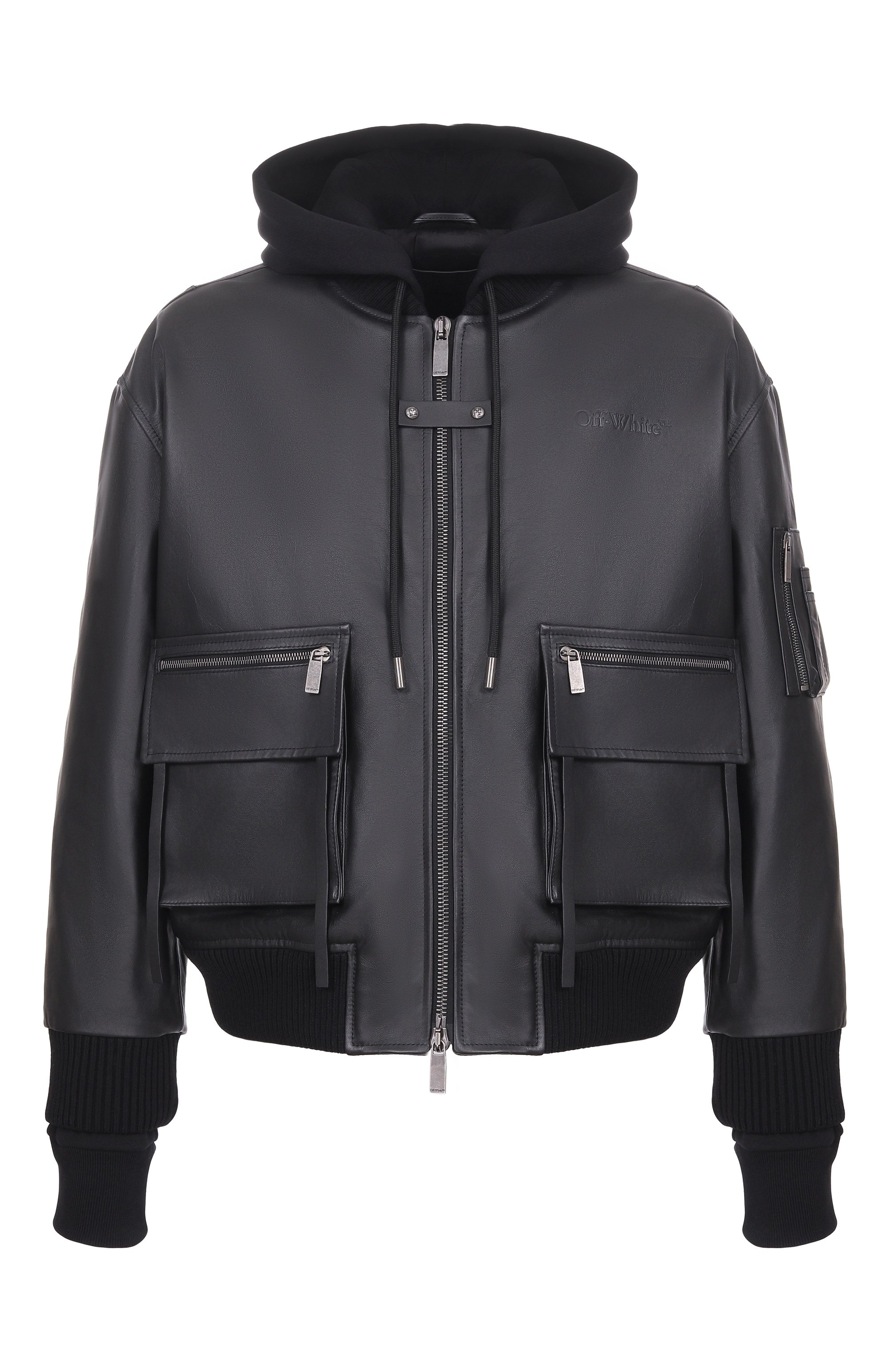 Кожаный бомбер OFF-WHITE, арт. 0MJA13SS26LEA001, фото 1