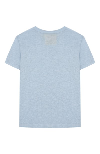 Льняная футболка MC2 SAINT BARTH голубого цвета по цене 9950 руб., арт. STBK ALEX N/00099H, фото 2 Льняная футболка MC2 SAINT BARTH, арт. STBK ALEX N/00099H, фото 2