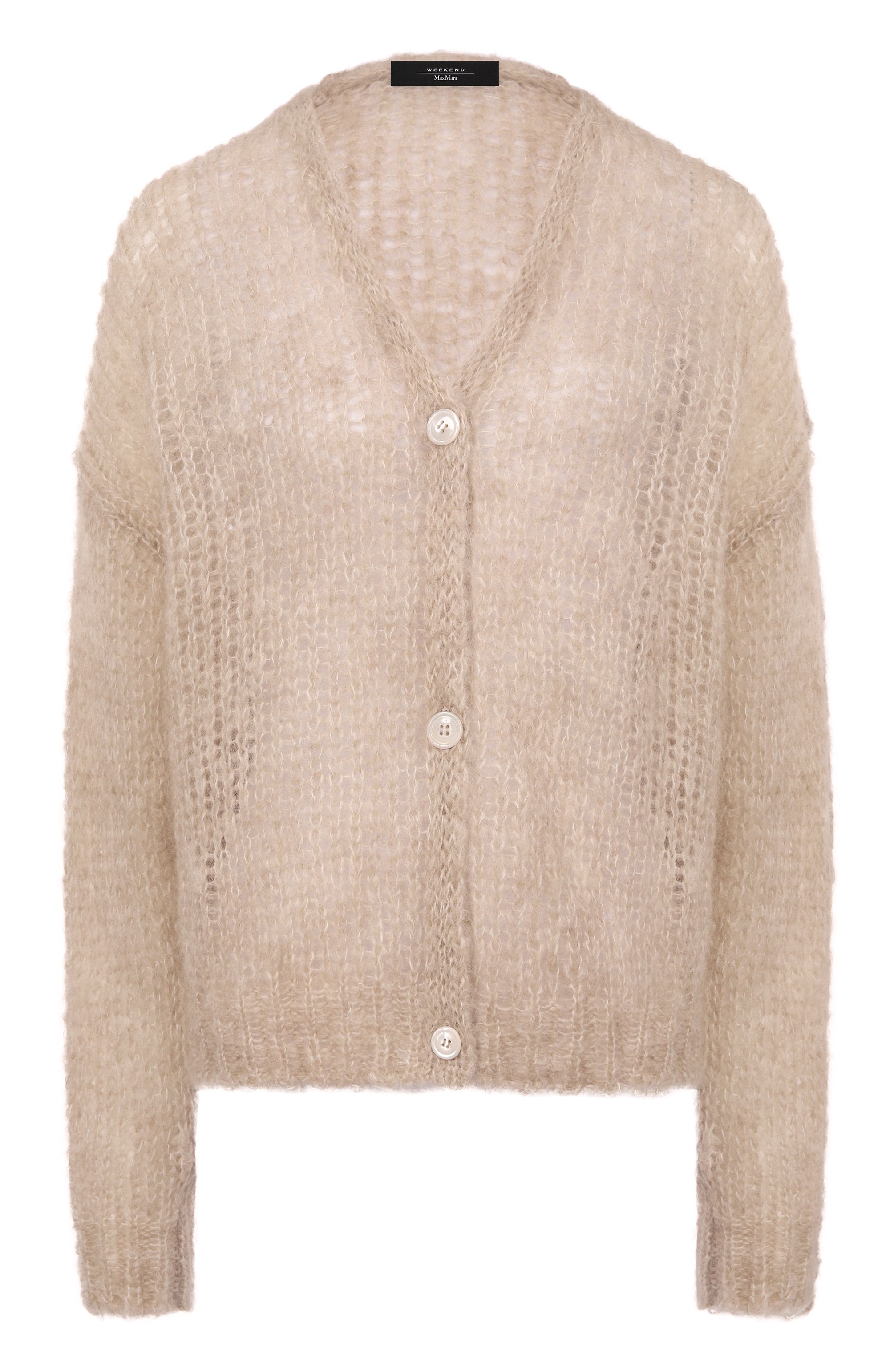 Шерстяной кардиган WEEKEND MAX MARA бежевого цвета по цене 33900 руб., арт. P0NTIAC, фото 1 Шерстяной кардиган WEEKEND MAX MARA, арт. P0NTIAC, фото 1