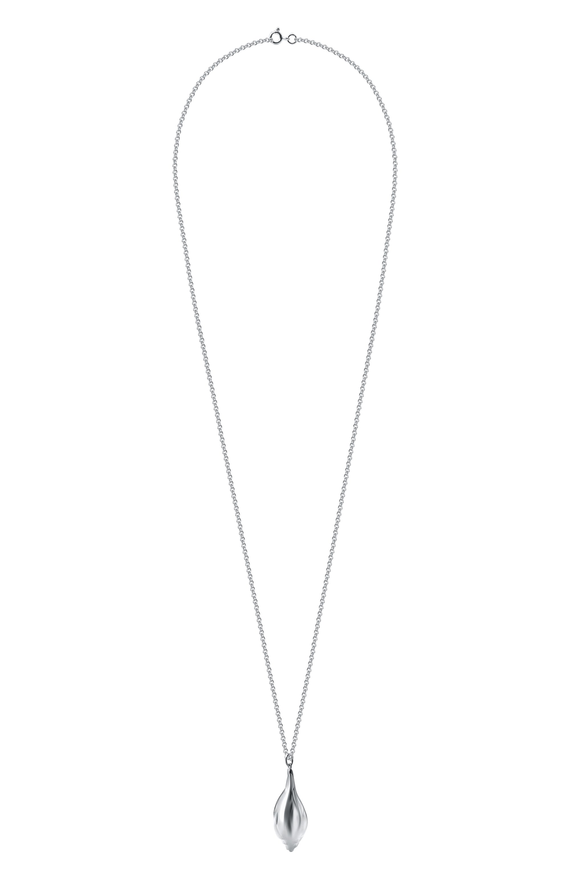 Подвеска conch shell на цепочке MS. MARBLE серебряного цвета по цене 22000 руб., арт. MM-CHCS, фото 1 Подвеска conch shell на цепочке MS. MARBLE, арт. MM-CHCS, фото 1