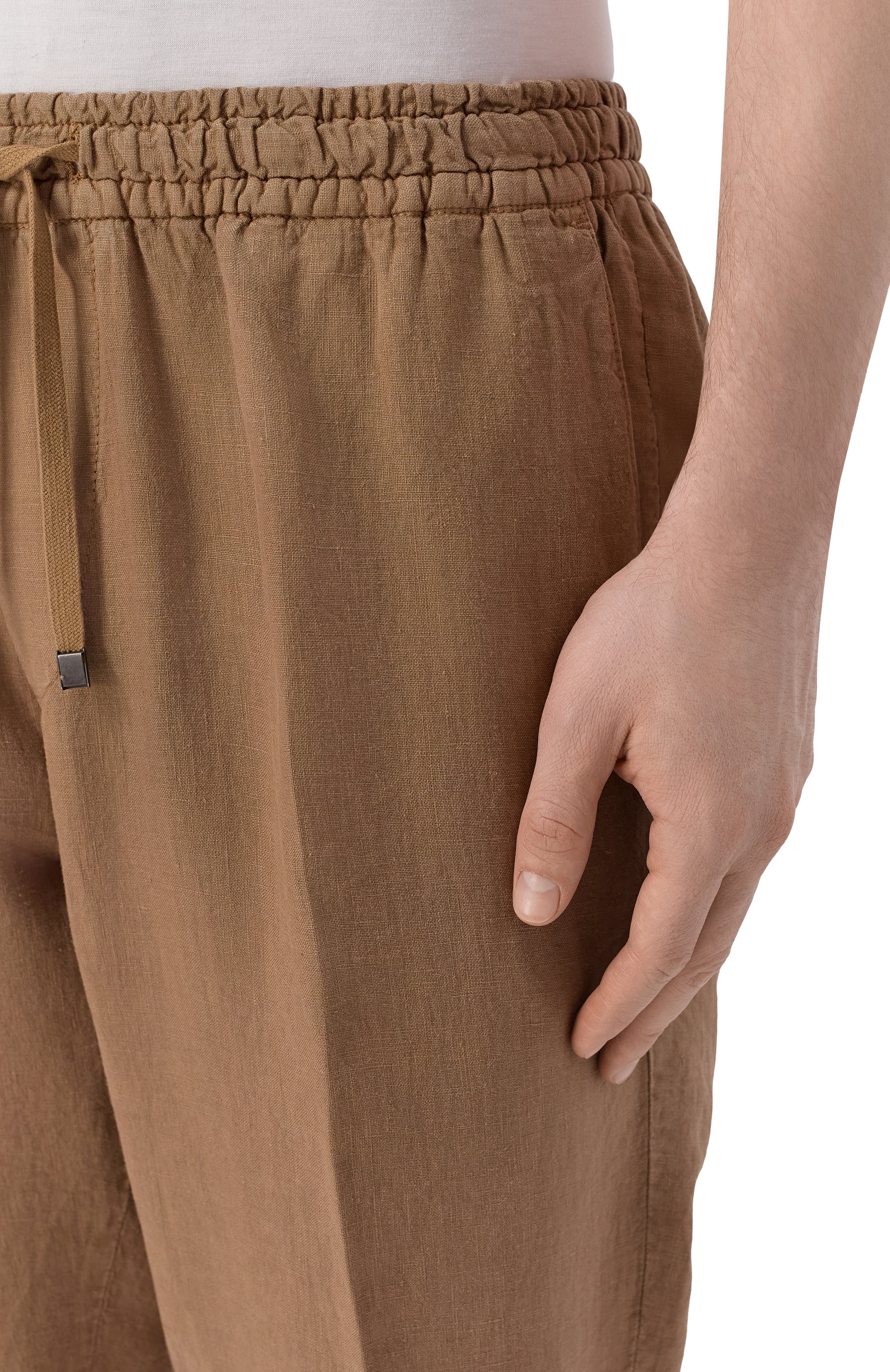 Льняные брюки BOGLIOLI коричневого цвета по цене 49950 руб., арт. 89895Q/SB5752, фото 5 Льняные брюки BOGLIOLI, арт. 89895Q/SB5752, фото 5