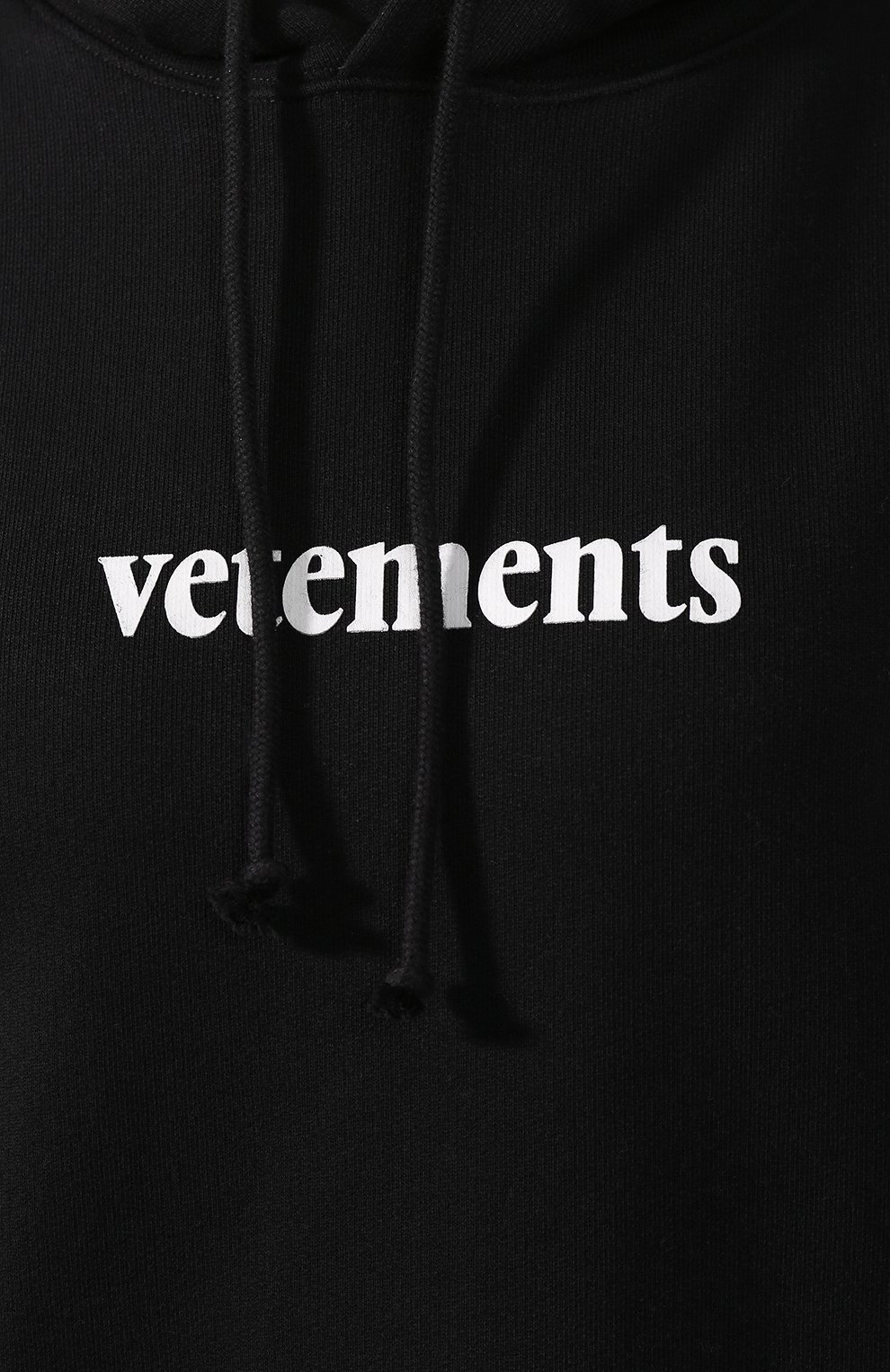 Хлопковое худи VETEMENTS черного цвета по цене 49350 руб., арт. SS20TR311 1620/W/BLACK, фото 5 Хлопковое худи VETEMENTS, арт. SS20TR311 1620/W/BLACK, фото 5