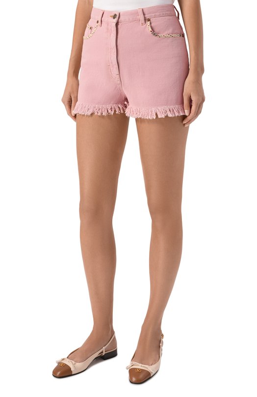 Джинсовые шорты Valentino 8B3DDB8S/9Y9 Розовый  8B3DDB8S/9Y9 Фото 4