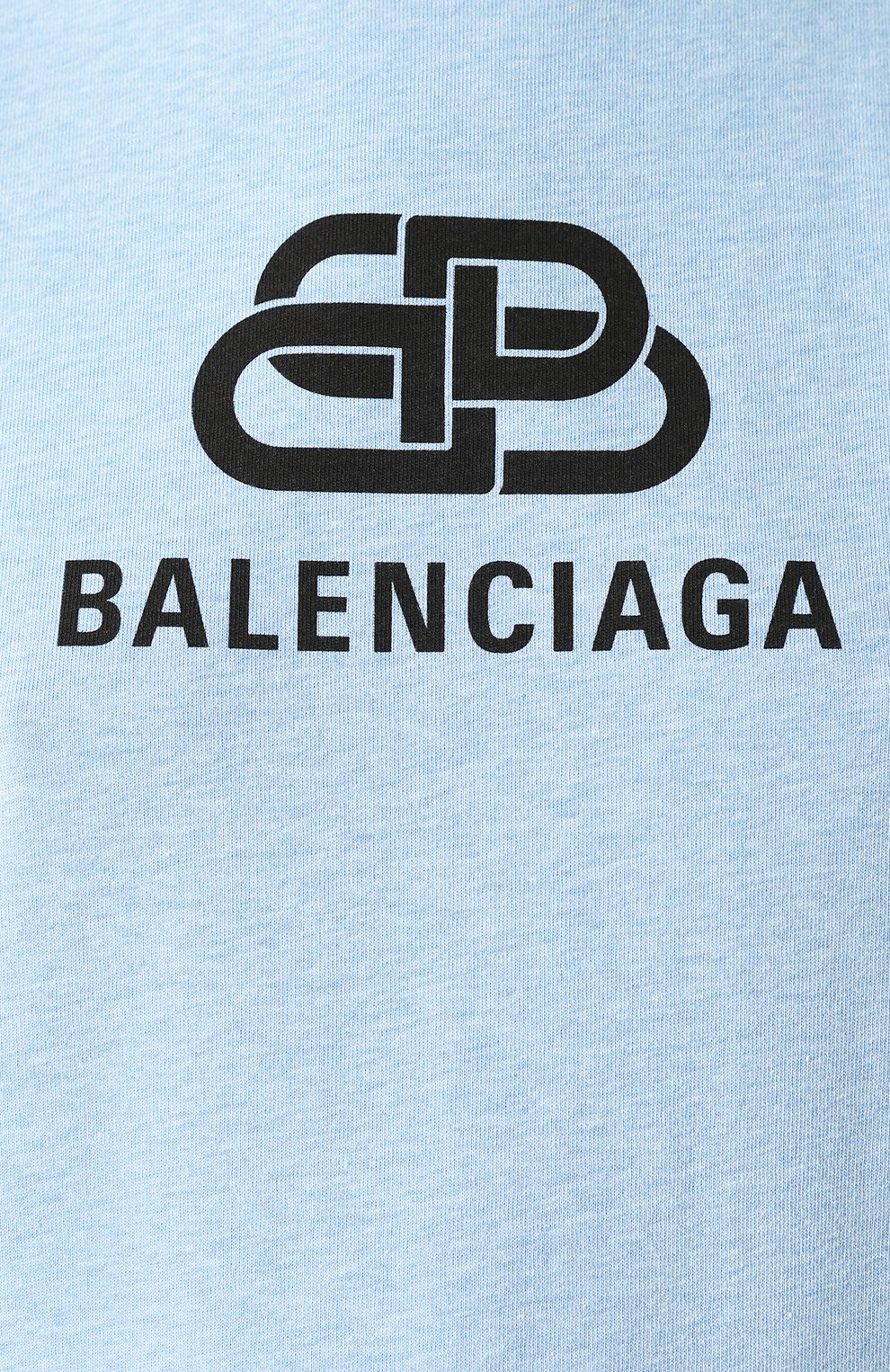 Хлопковая футболка BALENCIAGA голубого цвета по цене 27650 руб., арт. 578133/TGV75, фото 5 Хлопковая футболка BALENCIAGA, арт. 578133/TGV75, фото 5