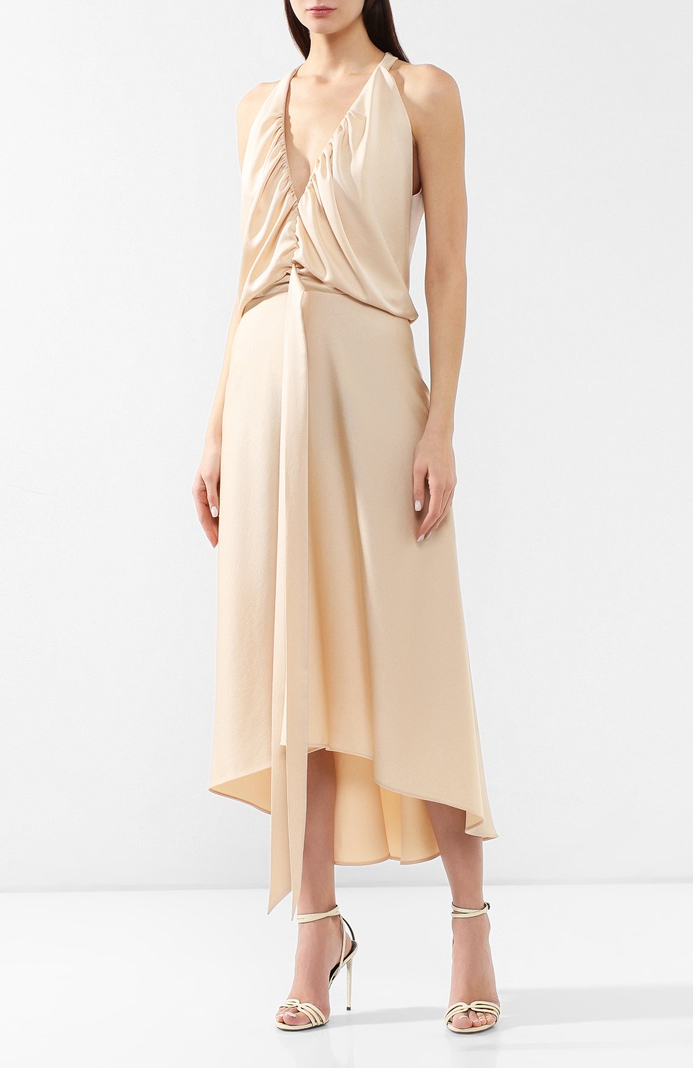 Платье-миди CHLOÉ бежевого цвета по цене 278500 руб., арт. CHC19SR010138, фото 3 Платье-миди CHLOÉ, арт. CHC19SR010138, фото 3