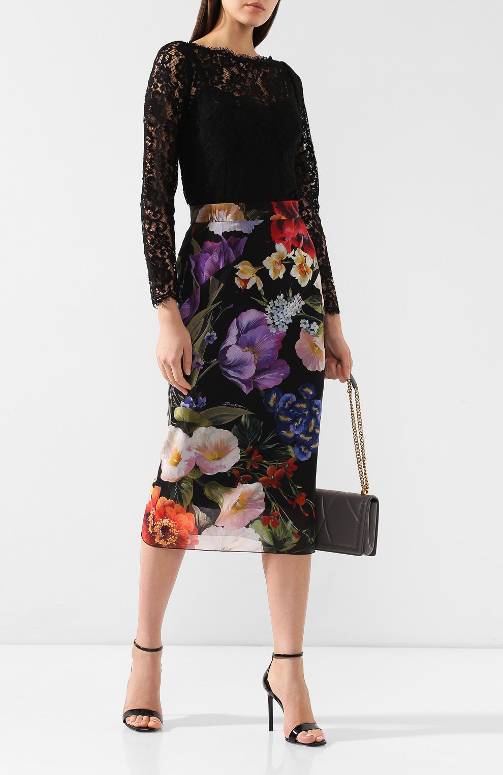 Шелковая юбка DOLCE & GABBANA, арт. F4BLKT/FSAYL, фото 2