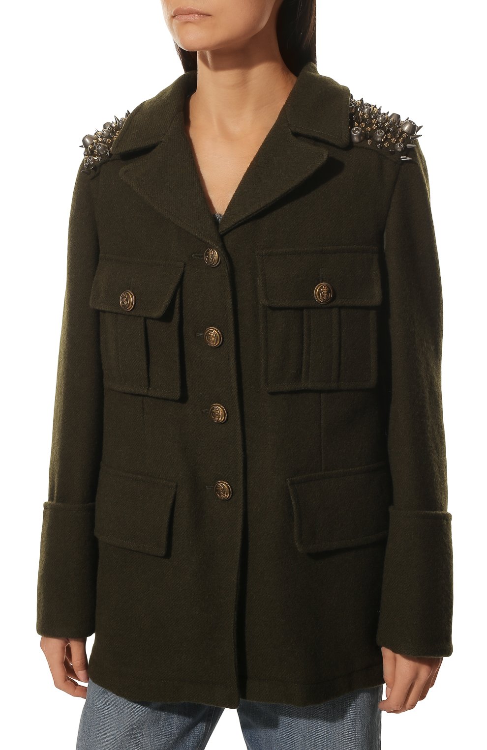 Шерстяной жакет MIU MIU, арт. MH1725-1ZQT-F0161, фото 3