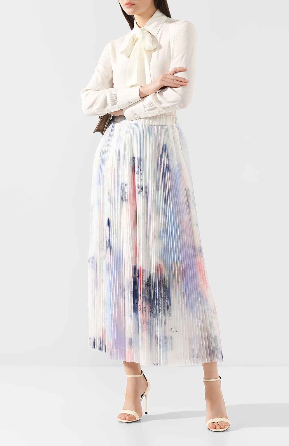 Плиссированная юбка BALMAIN разноцветного цвета по цене 238500 руб., арт. SF24852/I238, фото 2 Плиссированная юбка BALMAIN, арт. SF24852/I238, фото 2