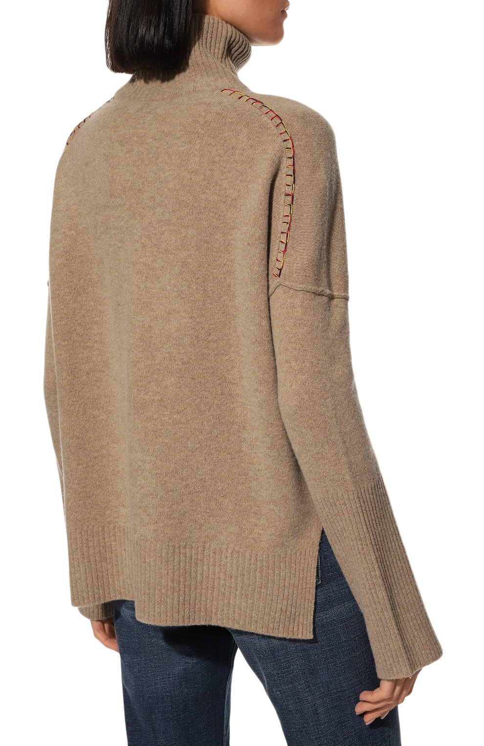 Шерстяной свитер ZADIG AND VOLTAIRE бежевого цвета по цене 42900 руб., арт. KWSW01471, фото 4 Шерстяной свитер ZADIG AND VOLTAIRE, арт. KWSW01471, фото 4