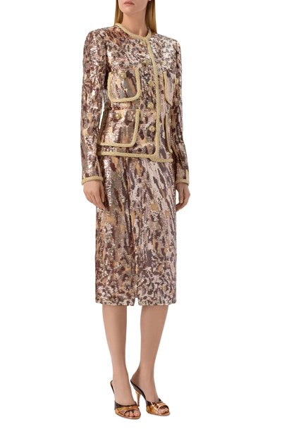 Женская юбка с отделкой пайетками ELIE SAAB, арт. SK348NP26/YA072