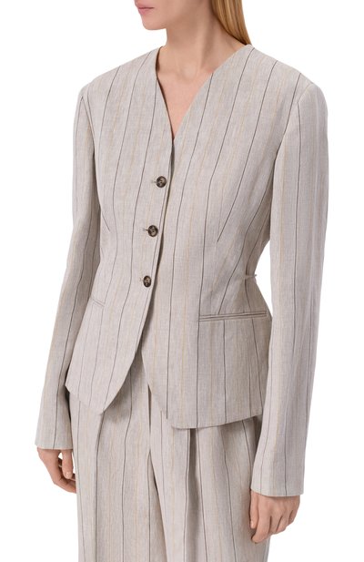 Льняной жакет 12 STOREEZ, арт. 137435, фото 3