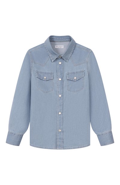 Джинсовая рубашка BRUNELLO CUCINELLI, арт. BR683C360B