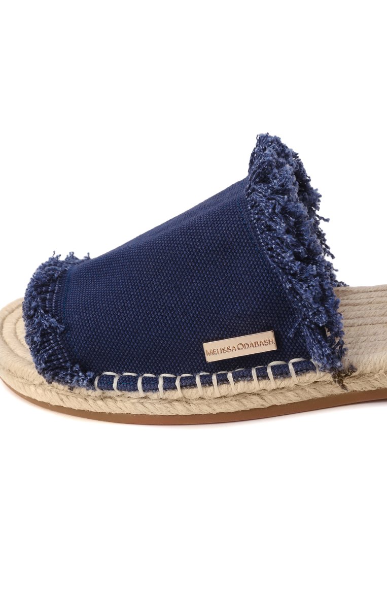 Женские текстильные шлепанцы MELISSA ODABASH синего цвета, арт. ESPADRILLE CR | Фото 7 (Подошва: Платформа; Каблук высота: Низкий; Материал внешний: Текстиль)
