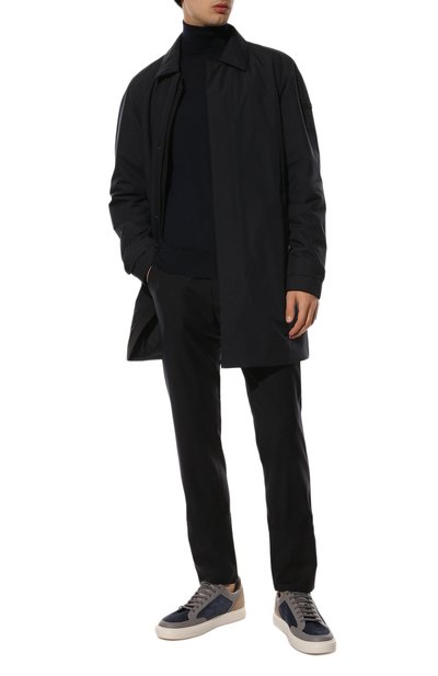 Шерстяные брюки CANALI темно-синего цвета по цене 49800 руб., арт. V1659/AR03652, фото 2 Шерстяные брюки CANALI, арт. V1659/AR03652, фото 2