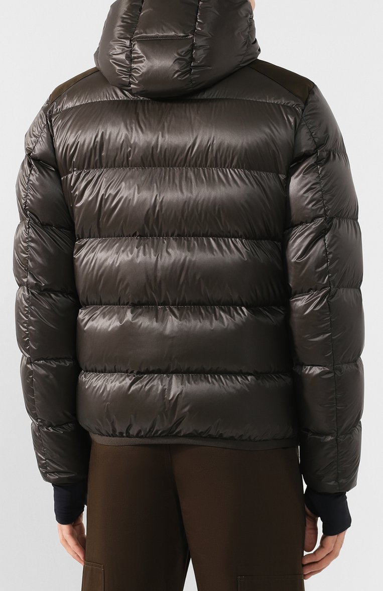 Мужская пуховик hintertux MONCLER GRENOBLE хаки цвета, арт. E2-097-40303-05-53071 | Фото 4 (Материал внешний: Синтетический материал; Длина (верхняя одежда): Короткие; Материал утеплителя: Пух и перо; Материал подклада: Синтетический материал; Статус проверки: Проверена категория; Мужское Кросс-КТ: Пуховик-верхняя одежда, Верхняя одежда; Рукава: Длинные; Кросс-КТ: Пуховик, Куртка, другое; Материал сплава: Проставлено; Драгоценные камни: Проставлено; Стили: Кэжуэл)